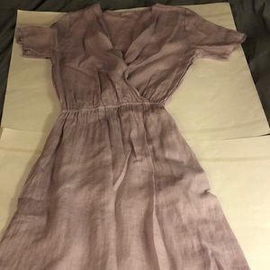 CP Shades 100% Linen Dress with Elastic Waist and Two Front Pockets - size XS